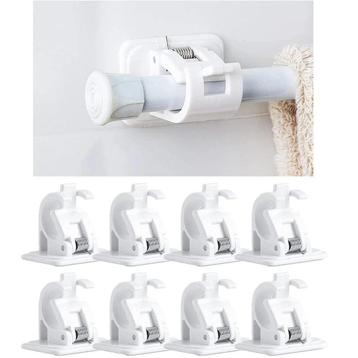 Lisslune | Robust waterproof curtain rod brackets with easy peel-and-stick installation