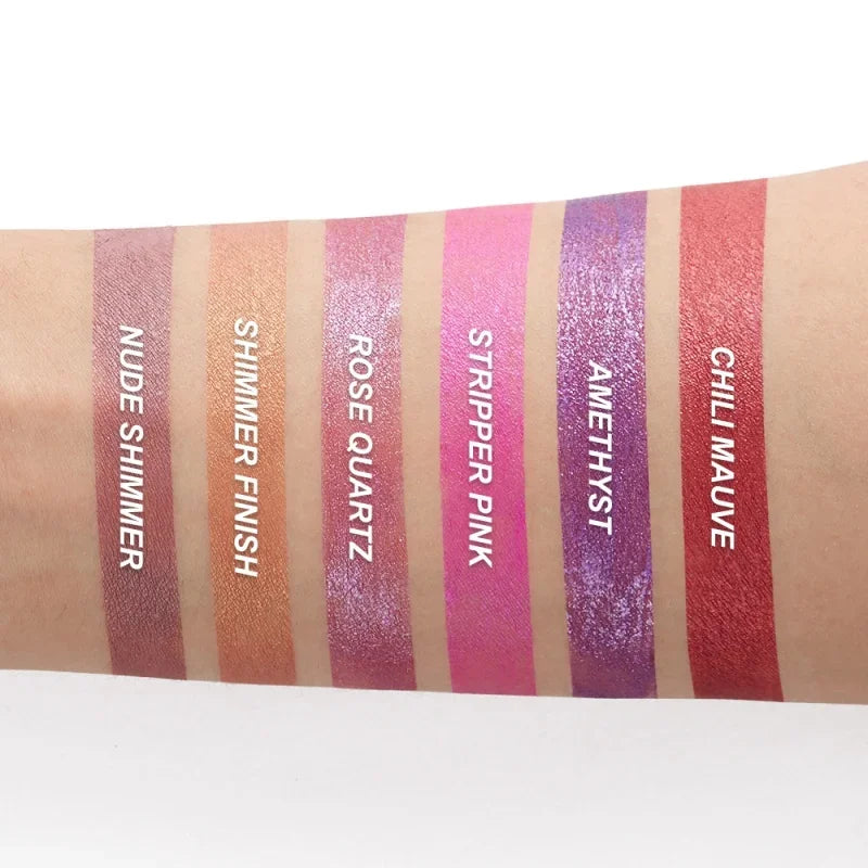 Rynx | Metallic Lip Gloss 12 Colors Glitter Matte Liquid Lipstick Waterproof Shiny Shimmering Lip Tint Long-lasting Party Festival Lip Makeup