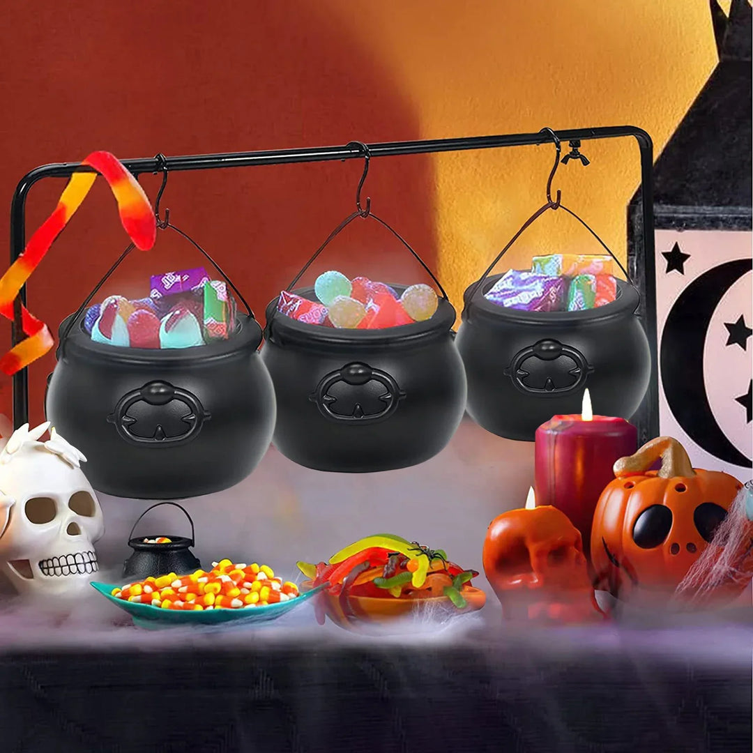 Rynx | Plus Size Halloween Candy Glass Wizard Witch Cauldron Decoration Prop Irish Party Table Centerpiece Candy Holder Trick or Treat