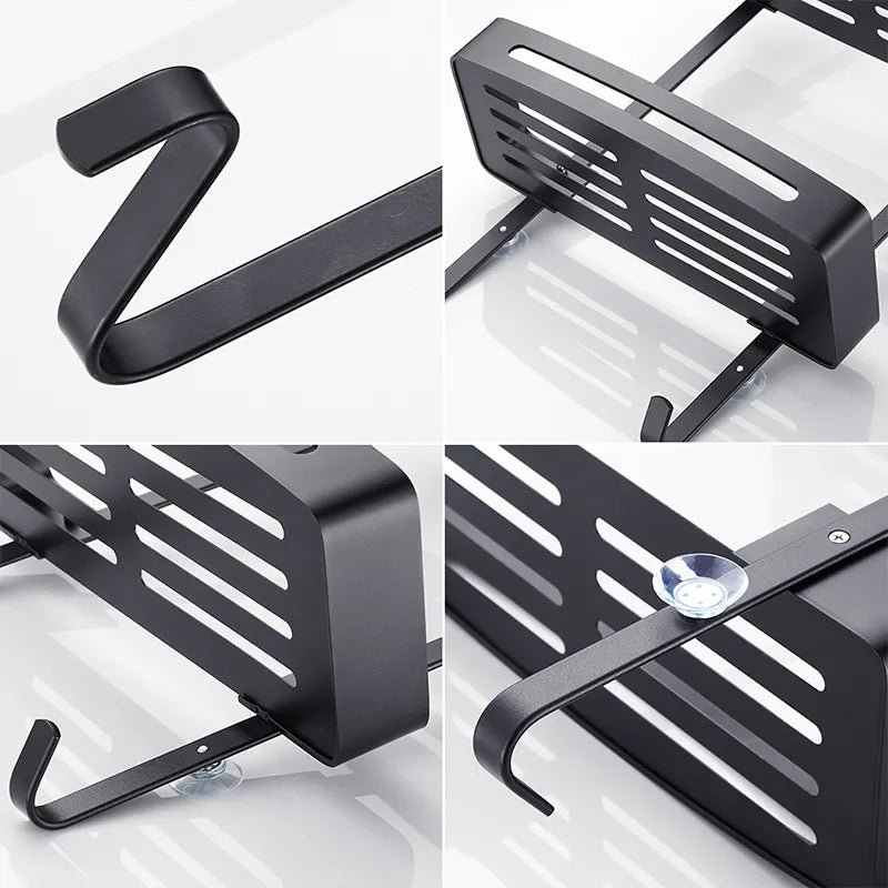 Lisslune | Sleek Shower Nail-Free Dual Layer Organizer Rack