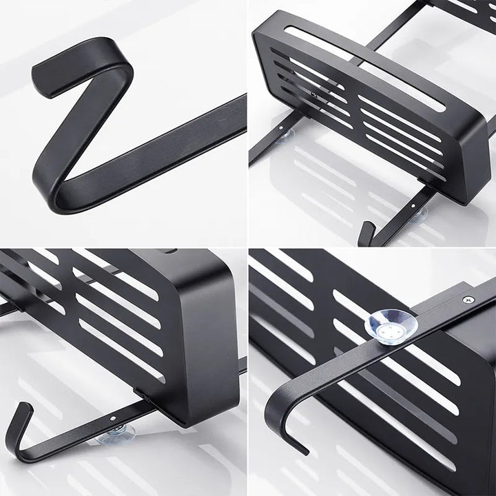 Lisslune | Sleek Shower Nail-Free Dual Layer Organizer Rack