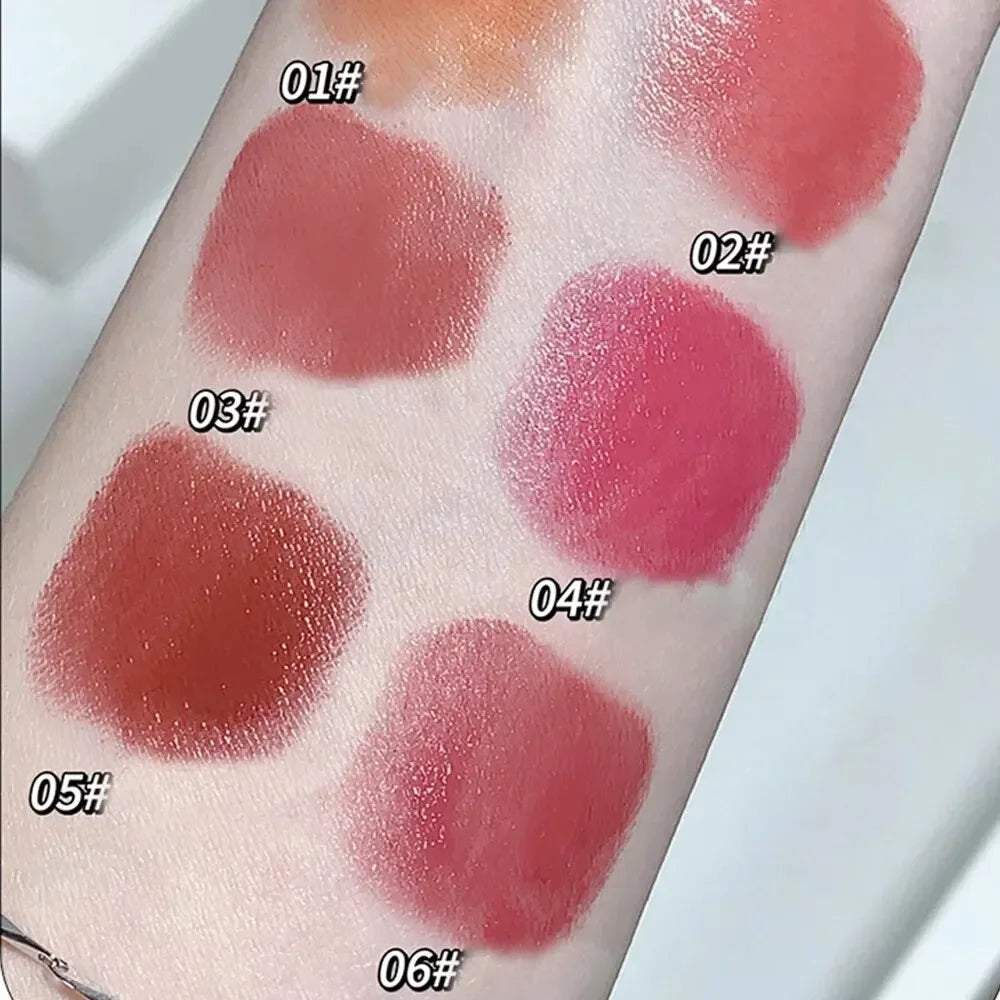 Rynx | 6 Colors Silky Glossy Lipstick Gege Bear Pump Lips Moisture Water Bomb Comfortable Ultra Shine Non-Sticky Cup Lip Balm Makeup