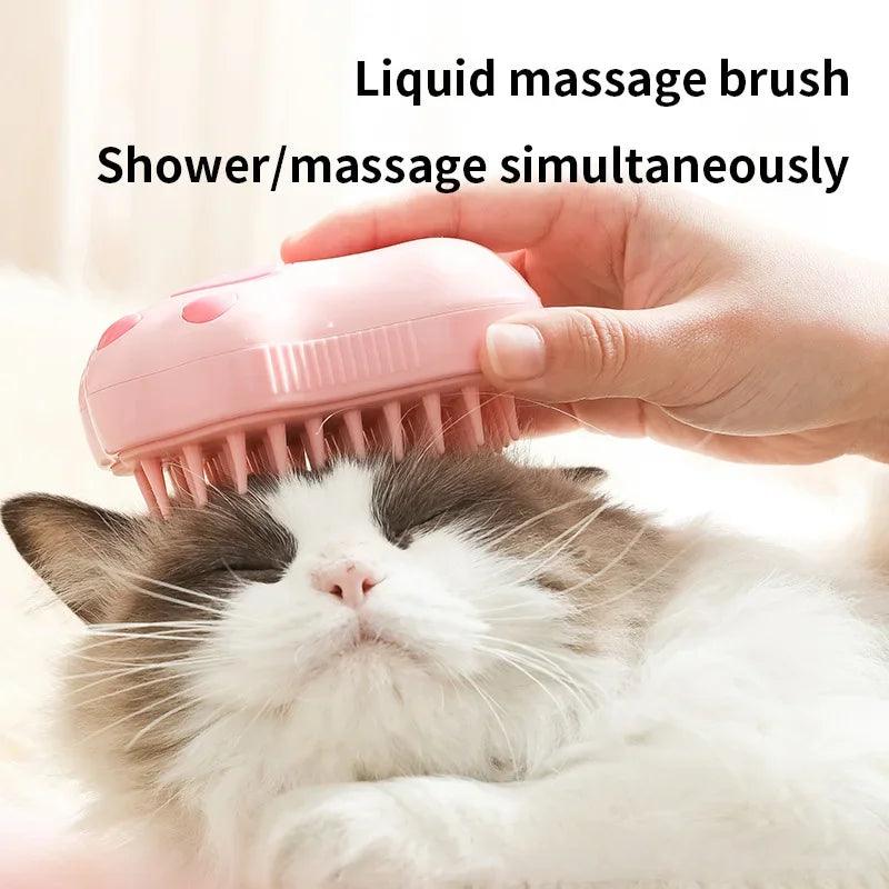 Lisslune | Ultimate 3-in-1 Pet Care Steam Brush and Comb for Cats and Dogs