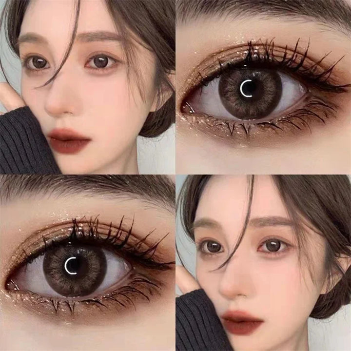 Rynx | 2pcs Annual Colored Contact Lenses Myopia Pupils Cosmetic Beauty Contact Lenses for Eyes Soft Round Lens