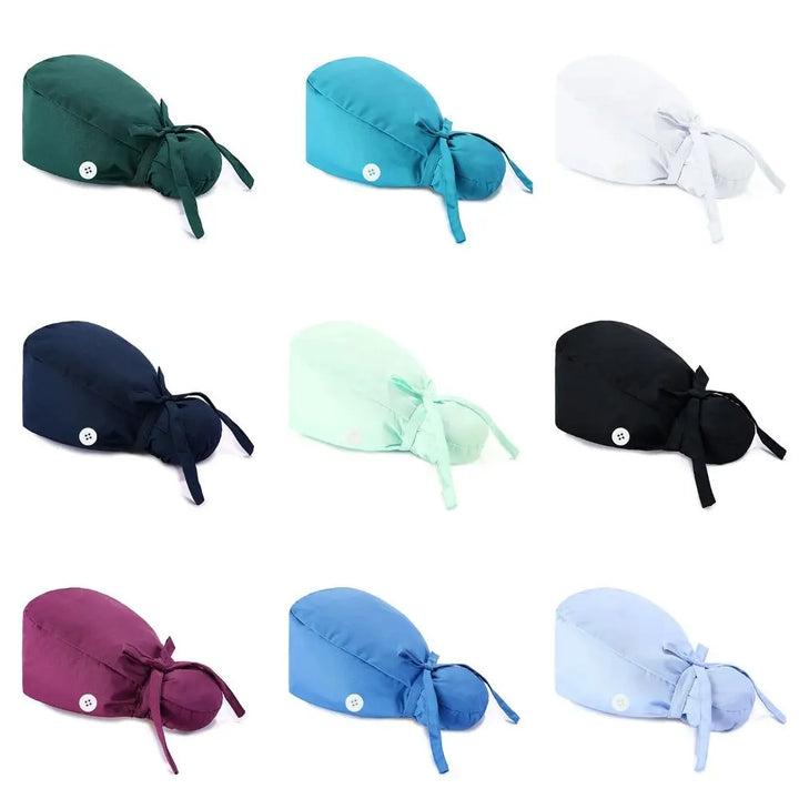 Lisslune | Adjustable surgical cap with ponytail holder and buttons
