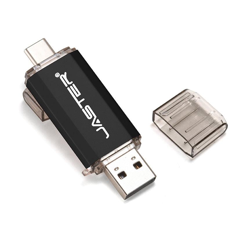 Lisslune | Premium 2-in-1 Type-C USB Flash Drive - Golden Metal Design with High-Speed Data Transfer and Enhanced Security