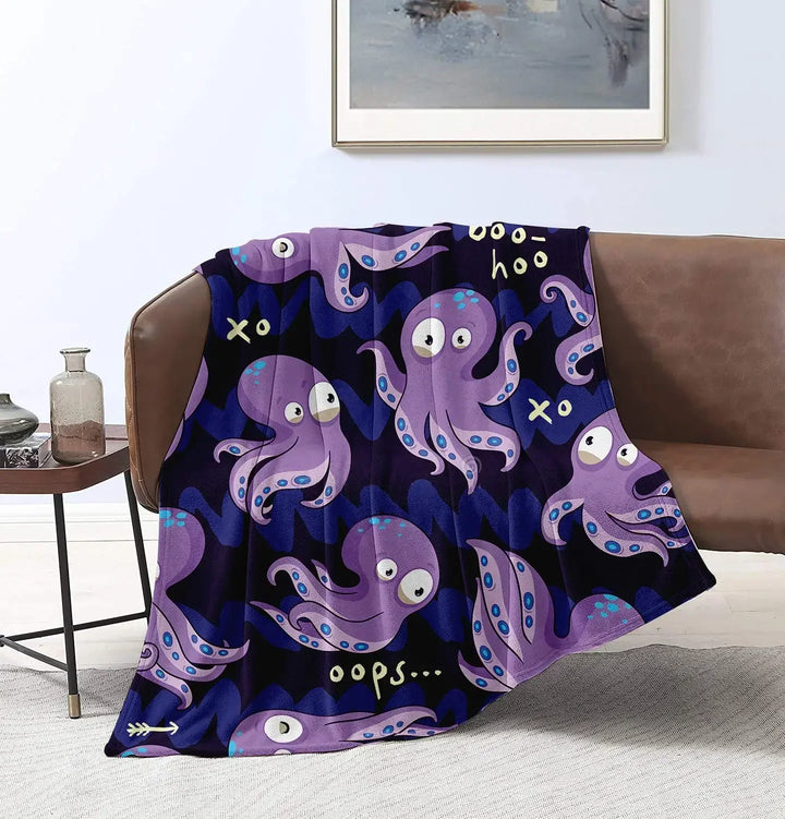 Lisslune | Sea Life Ocean Throw Octopus Blanket