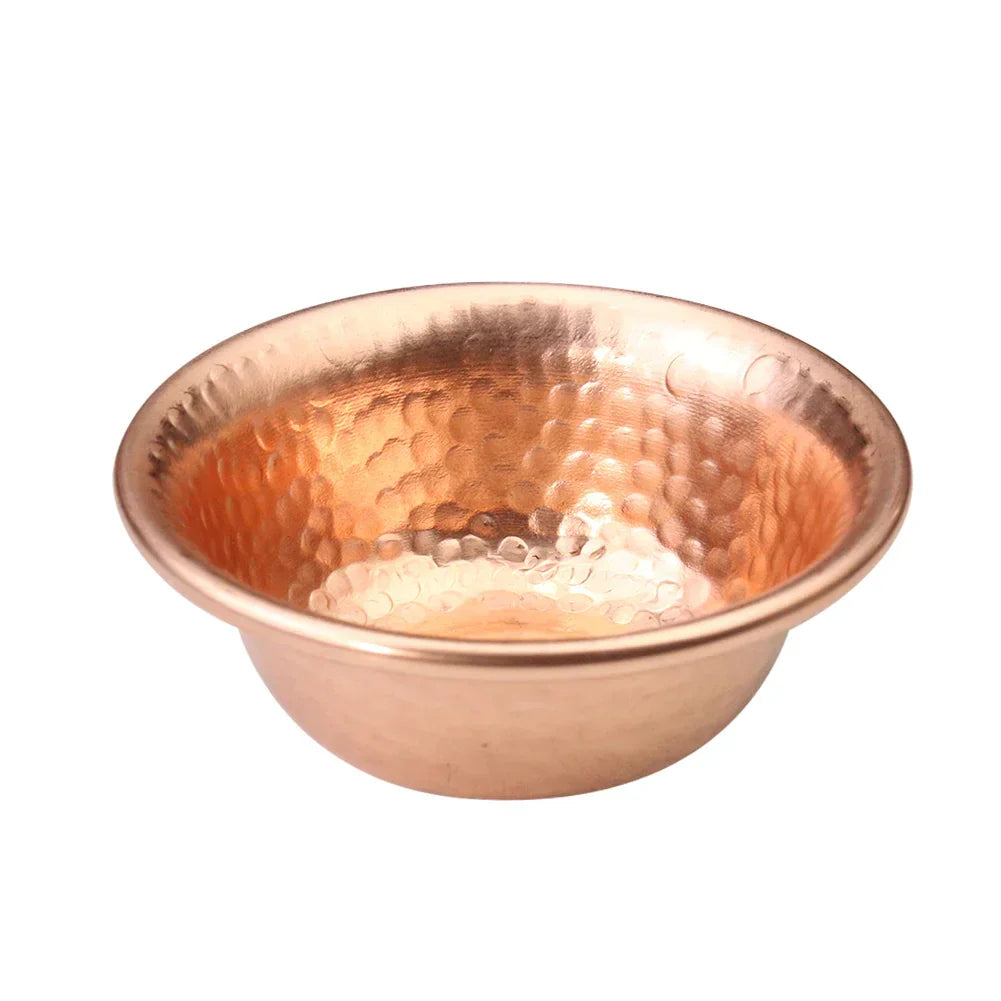 Lisslune | Nepalese pure copper water preparation bowl handmade hammer pattern holy water bowl for Buddha Buddhism accessories