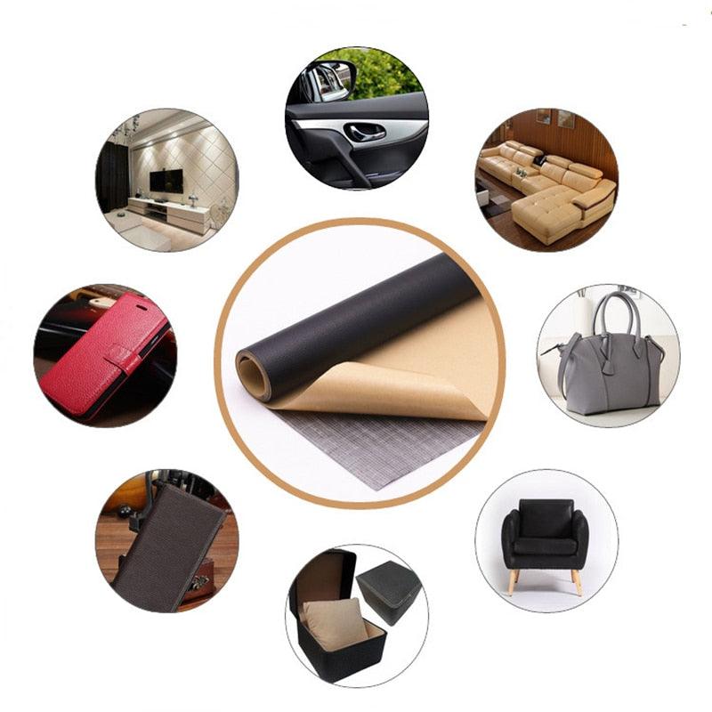 Lisslune | Jumbo XL Luxe Litchi Leather Repair Stickers - Stylish Solutions for Elegant Furniture Repairs