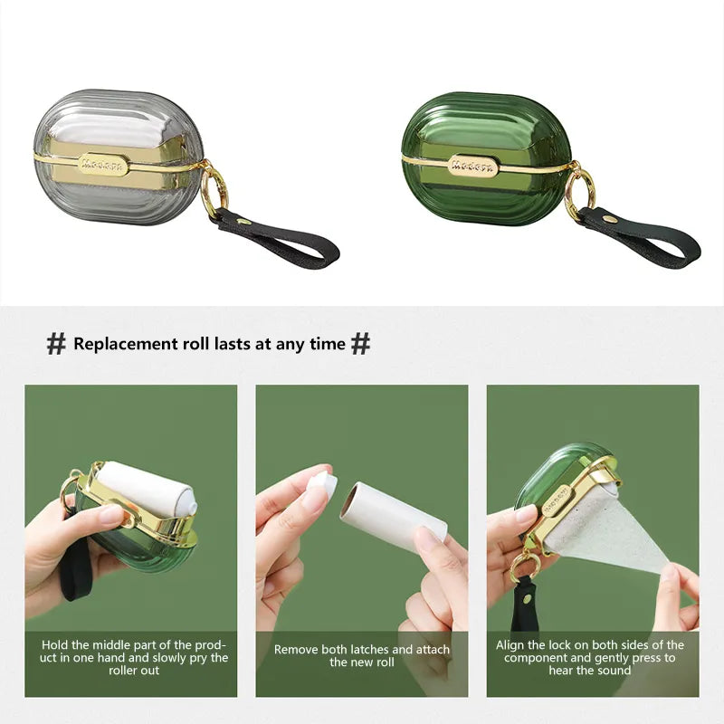Lisslune | Pocket Size Quick Clean Lint Roller Keychain