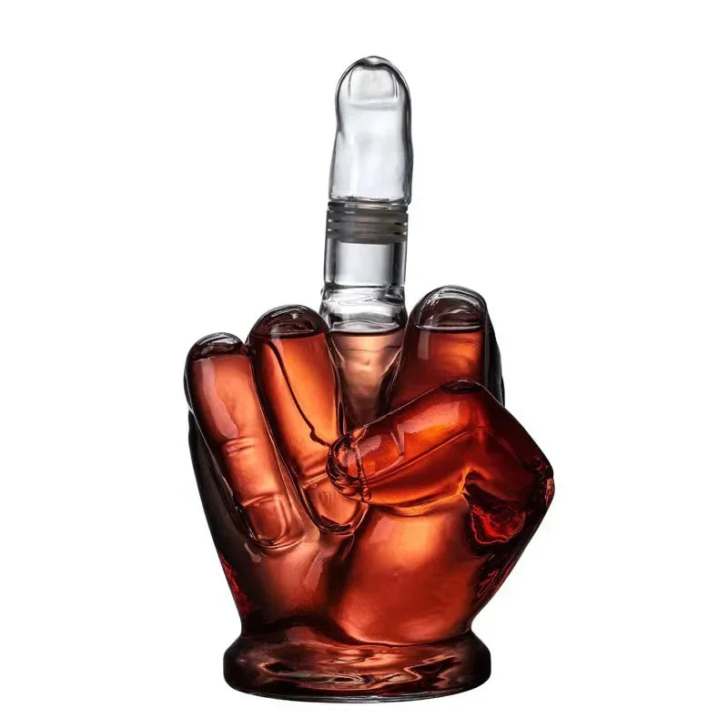 Lisslune | Middle Finger Crystal Clear Fun Decanter