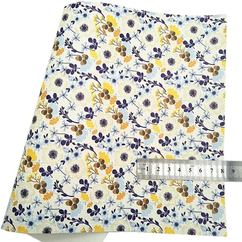 Lisslune | Sparkling Yellow Leopard Print Suede Craft Sheets - A Must-Have for Creative Projects