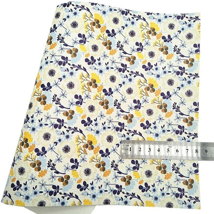 Lisslune | Sparkling Yellow Leopard Print Suede Craft Sheets - A Must-Have for Creative Projects