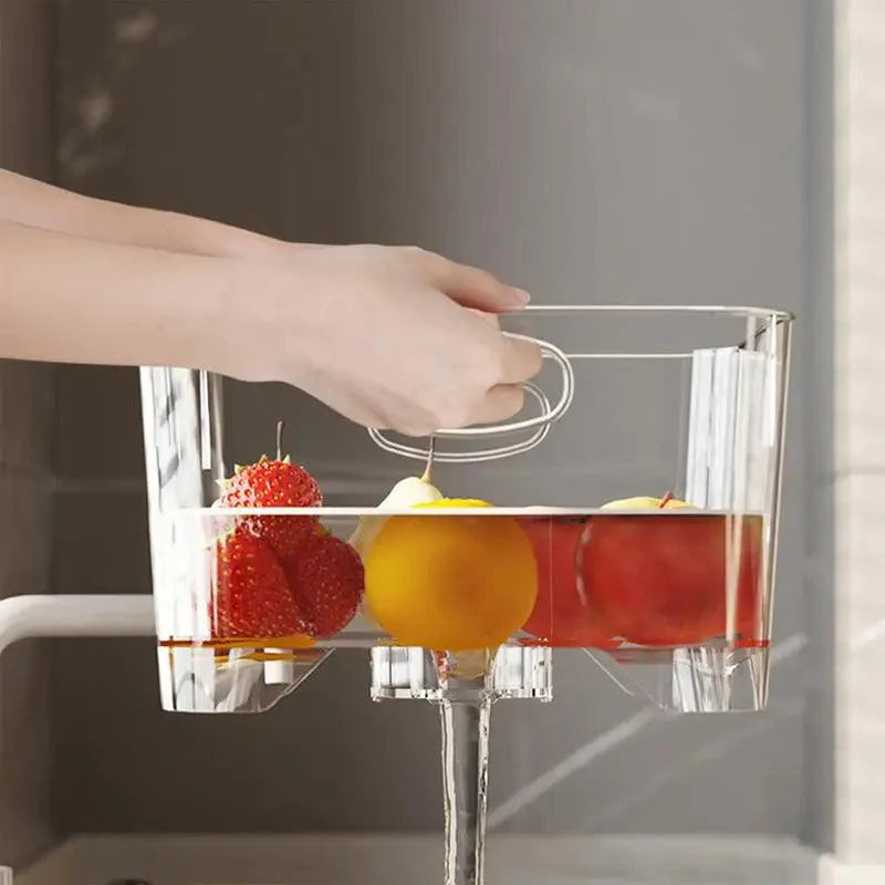 Lisslune | Multi-functional draining basket for effortless washing of fruit, vegetables, and noodles - Essential kitchen utensil