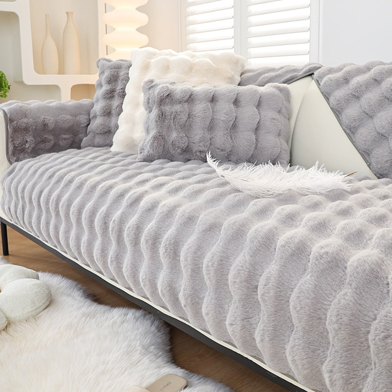 Lisslune | Snuggly Comfy Plush Sofa Cover