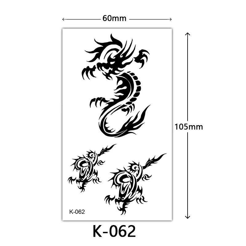 Rynx | New Temporary Tattoo Stickers Sexy Totem Butterfly Dreamcatcher Transfer Flash Tattoo Women Neck Hand Body Art Artificial Tattoos Men