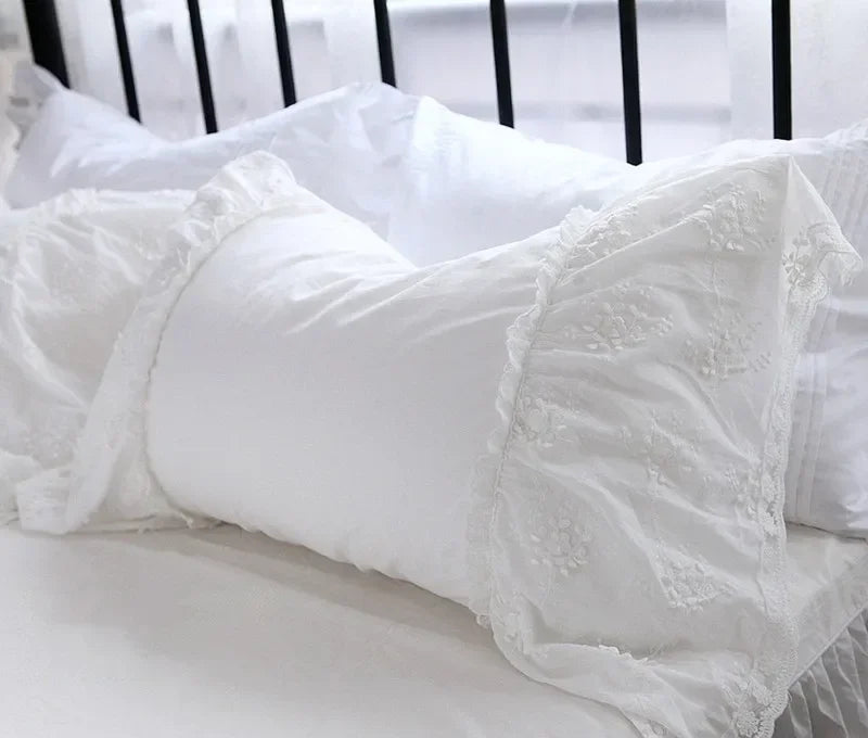 Rynx Romantic Princess Pillowcase Ruffle Lace Pillowcase Home Wedding Decoration Bedding Pillow Covers Pillowcase Body Pillowcase