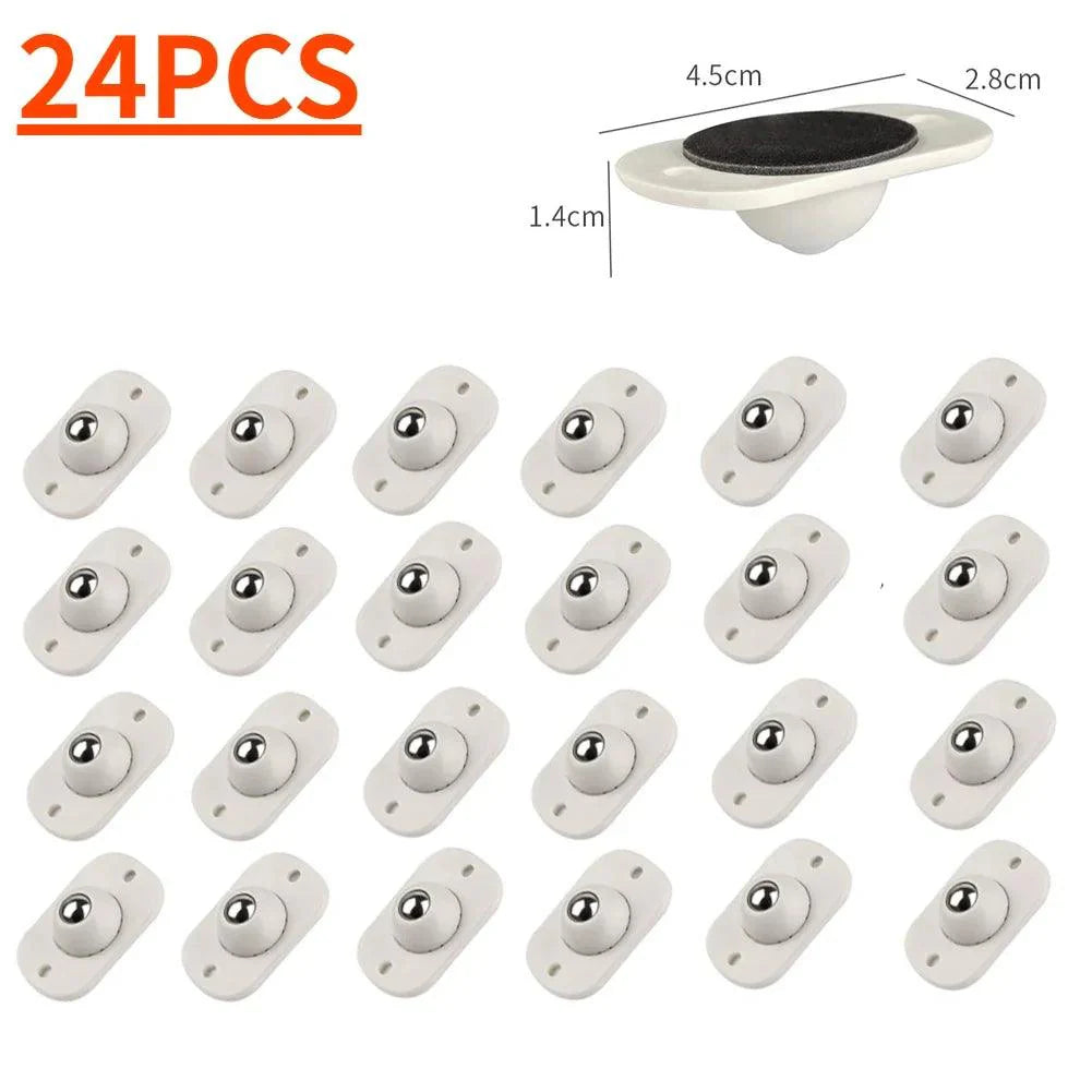 Lisslune | 4PCS Adhesive 360° Swivel Wheels for Effortless Furniture Mobility