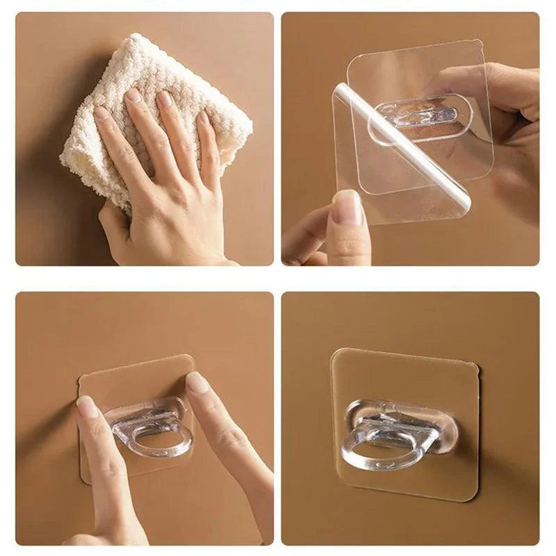 Lisslune | Transparent suction cup hook set for effortless wall organization