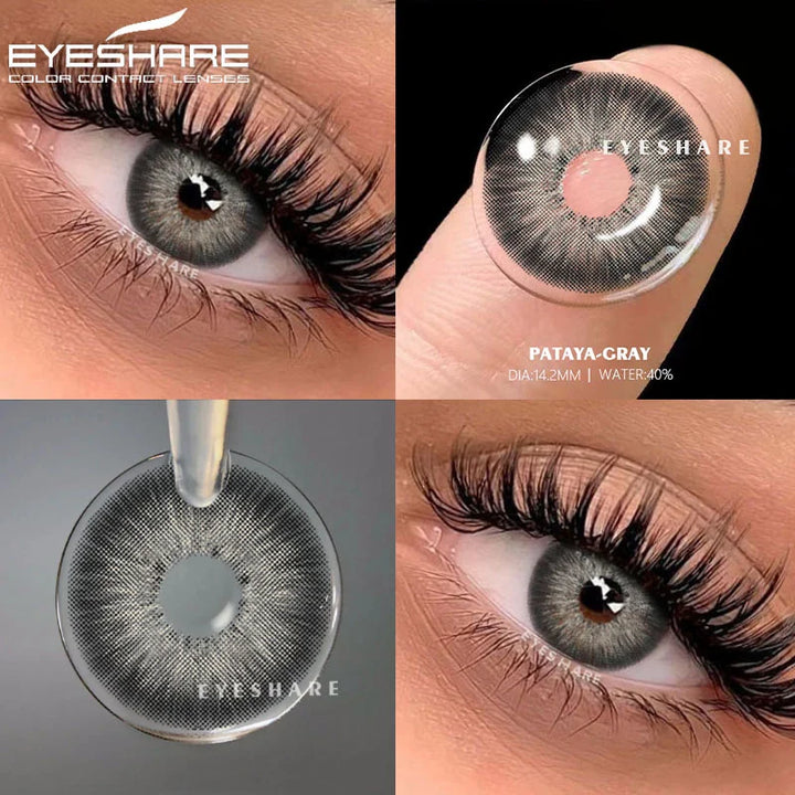Rynx | Colored contact lenses for eyes 1 pair Black lenses Blue eye contacts Gray pupil lens Annual cosmetic contact lenses