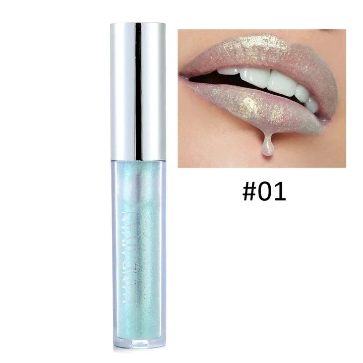 Rynx | Diamond Shimmer Lip Gloss Laser Holographic Lip Gloss Liquid Lipstick Mermaid Pigment Long-lasting Glitter Lip Gloss Lip Makeup