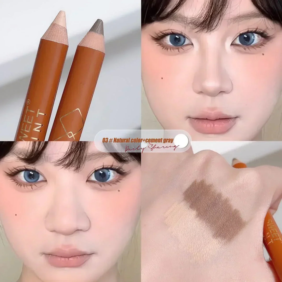 Rynx | Double-sided contour pencil Face brightening concealer Nose shadow Sculpting Natural 3D highlighter shadow pencil Korean makeup