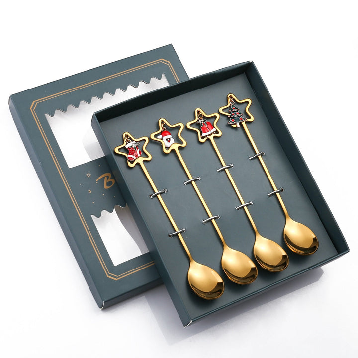 Lisslune | 4Pcs Christmas Best Wishes Tableware Set