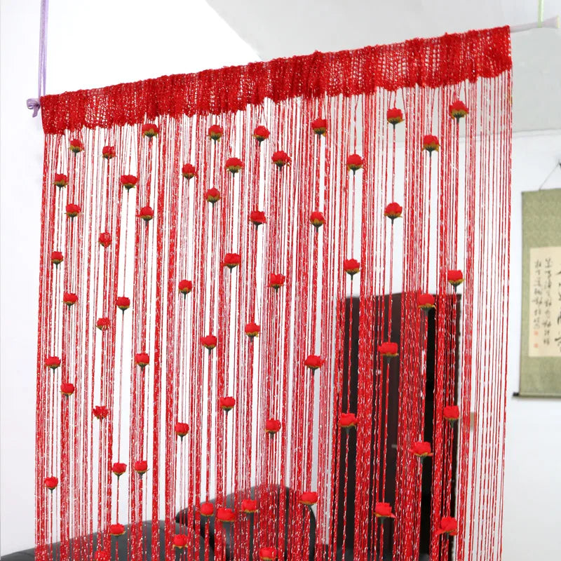 Lisslune | Floral Decorative Hanging Room Divider Curtain