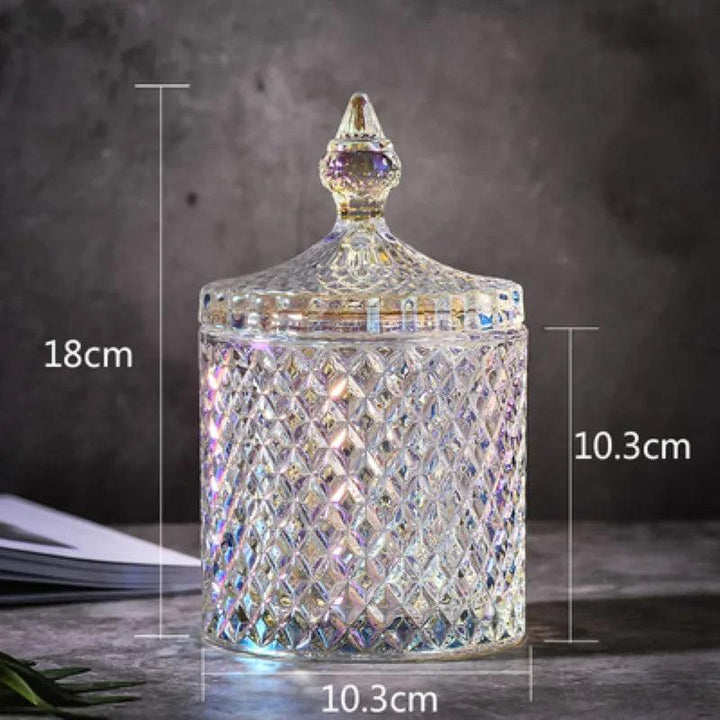 Lisslune | Colorful diamond glass storage container for sweets and sugar - 300ML & 600ML options
