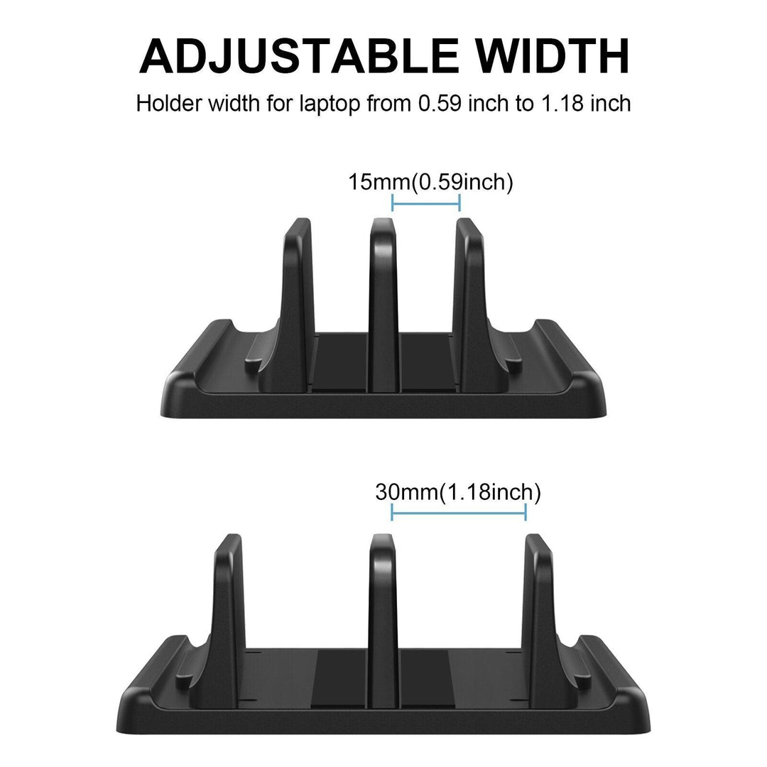 Lisslune | Dual-Device Vertical Laptop Organizer with adjustable slot width