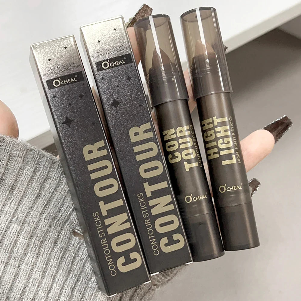 Rynx | Face Contour Highlighter Concealer Stick Waterproof Long-lasting Corrector Contouring Makeup Brightening Highlighting Bronzer Stick Cosmetics