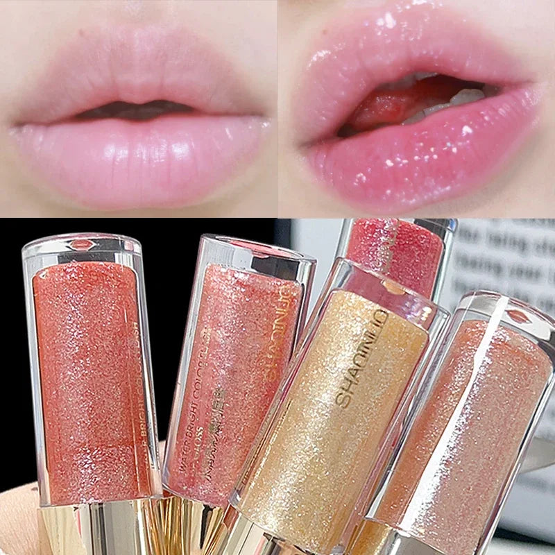 Rynx | Sparkling fine glitter lip balm moisturizing non-sticky cup lip lacquer long-lasting shimmer glossy liquid lipstick Korean makeup cosmetics