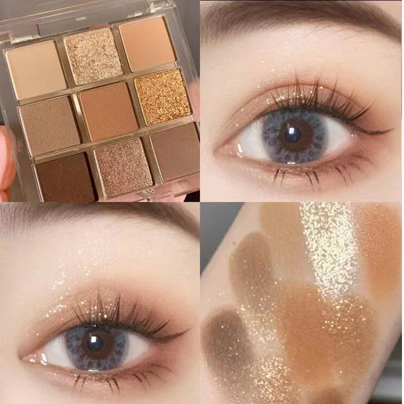 Rynx | 20/9 Colors Peach Blossom Eyeshadow Palette Glitter Cream Shimmer Shine Waterproof Korean Palette Natural Matte Eye Pigments