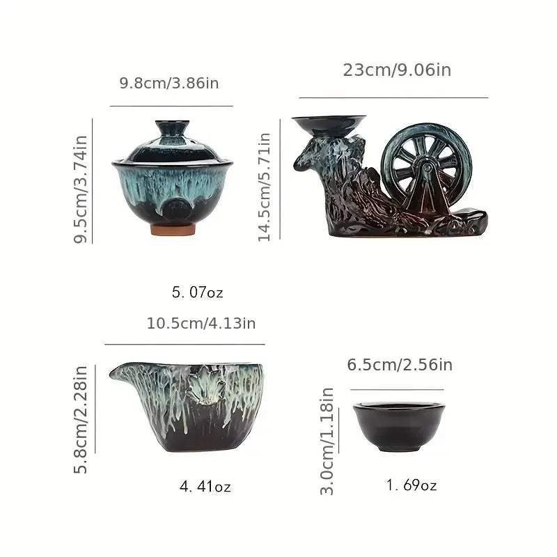Lisslune | Rotating Handcrafted Tea Ceremony Set