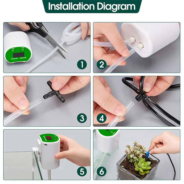 Lisslune | Automatic Plant Watering System with USB – Efficient Drip Irrigation