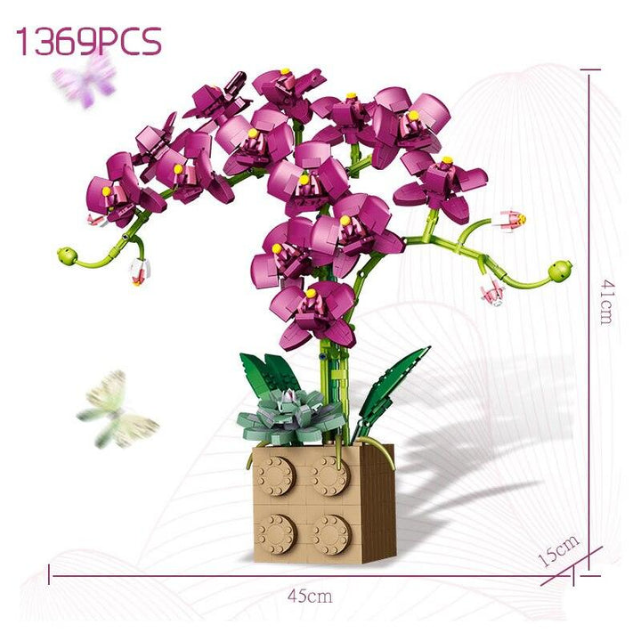 Lisslune | DIY Elegant Blue Phalaenopsis Flower Craft Kit: Create your own impressive home accessory