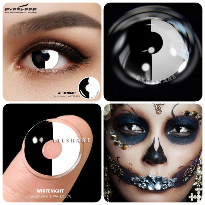 Rynx | Colorful Contact Lenses for the Eyes 1 Pair Cosplay Anime Lens Yearly Cosmetic Contact Lenses Halloween Lenses Beauty Makeup