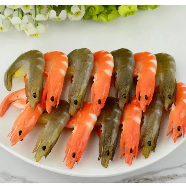 Lisslune | Realistic PVC Shrimp Sculpture for Home Decor and Creative Play