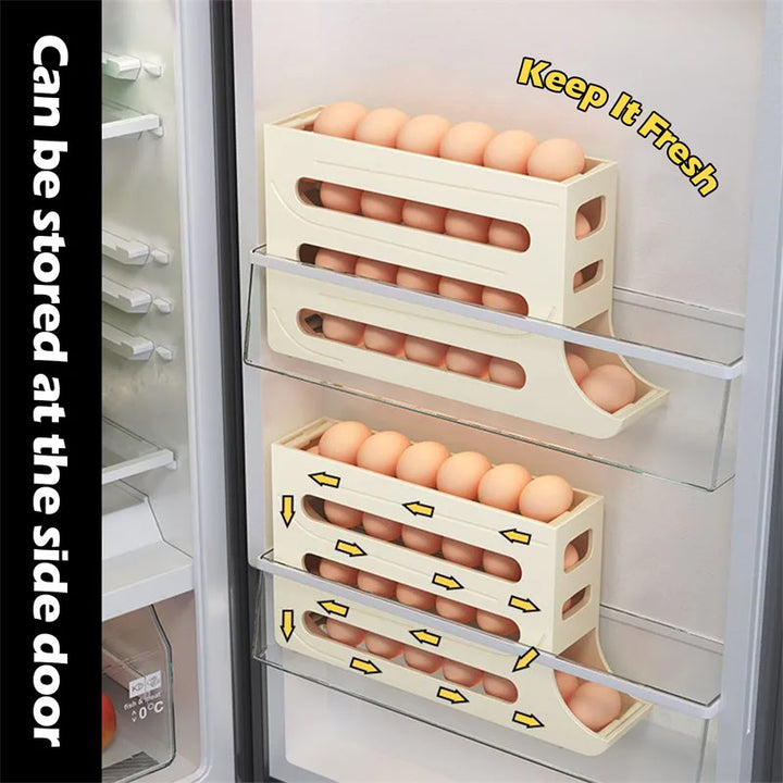 Lisslune | Eggs Dispenser Fridge Organizer Rack