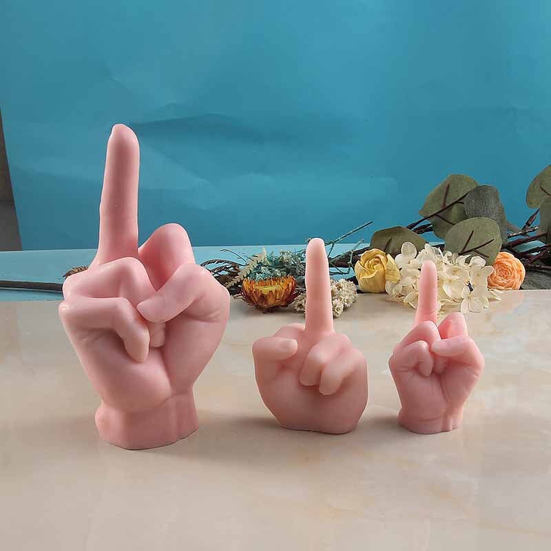 Lisslune | Middle Finger Hand Gestures Artsy Candle DIY Molds