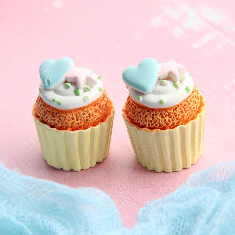 Lisslune | Kawaii 5-piece Miniature Strawberry Heart & Star Resin Cupcake Making Set
