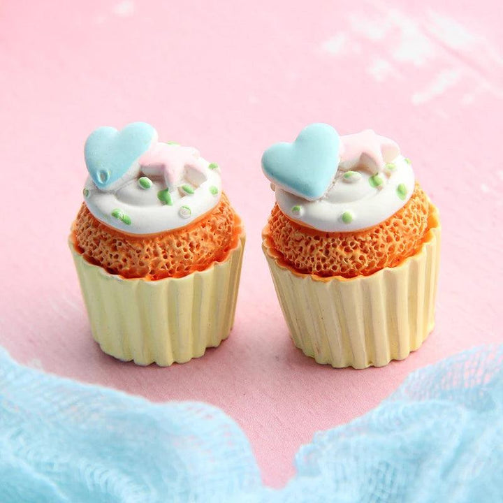 Lisslune | Kawaii 5-piece Miniature Strawberry Heart & Star Resin Cupcake Making Set