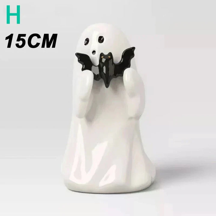 Rynx | Halloween Middle Finger Ghost Decoration Cute Ghost Statue For Home Fireplace Decor Smooth Surface Enhance Festive Atmosphere