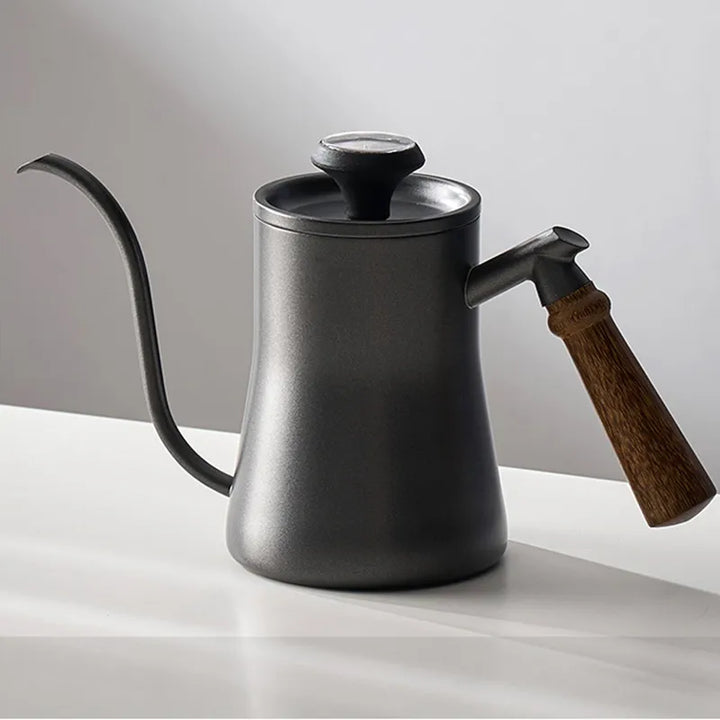 Lisslune | GIANXI Hand Punch Coffee Pot With Lid Drip Swan Neck Spout Coffee Water Kettle Long Opening Coffee Machine Coffee Accessories