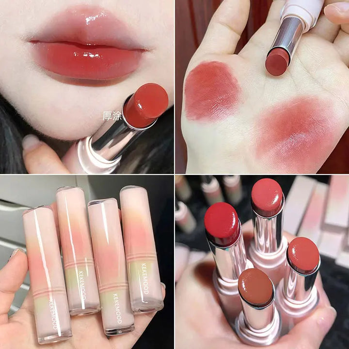 Rynx | Lipstick for Kekemood Moisturizing Mirror Water Light Set Lip Gloss Glass Tea Red Brown Lip Shine Tint Makeup Cosmetics