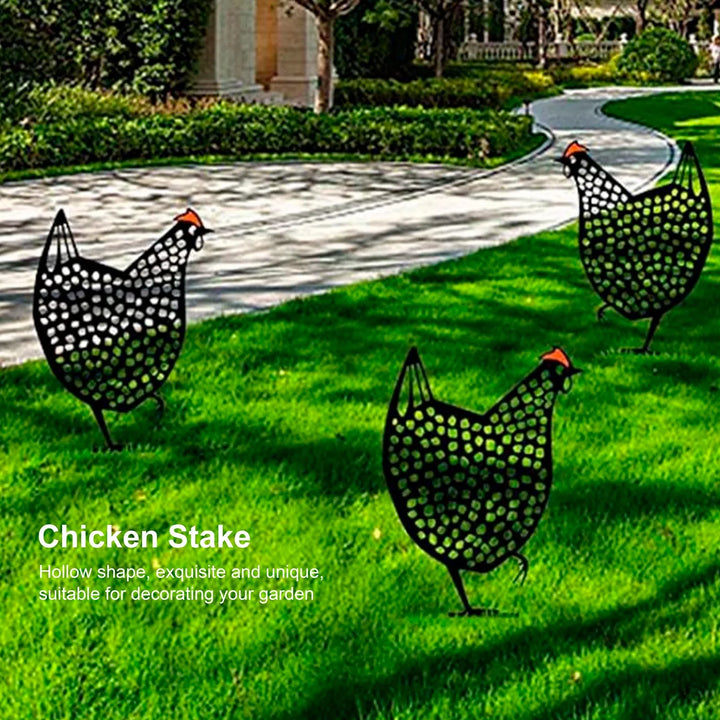 Rynx | 5Pcs Standing Outdoor Decoration Chick Decoration Lovely Chick Silhouette Acrylic Chicken Garden Art Silhouette Stakes