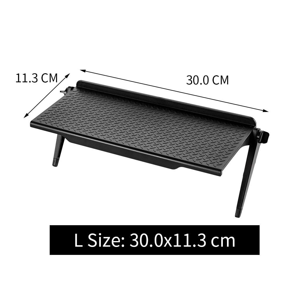 Lisslune | Versatile adjustable desktop stand with integrated media organizer in stylish black or white