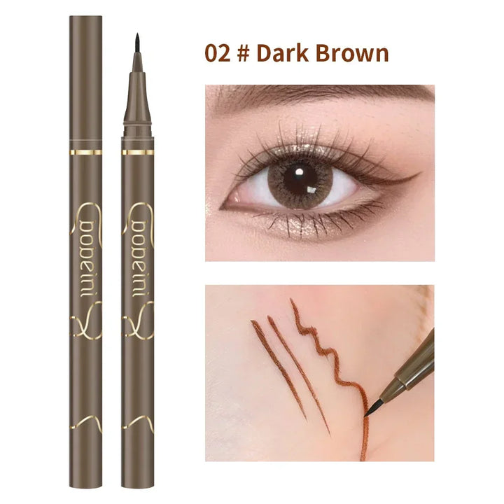 Rynx | Waterproof quick-drying liquid eyeliner pencil long-lasting silk moth eyeliner pencil ultra-fine matte black brown beauty eyes makeup