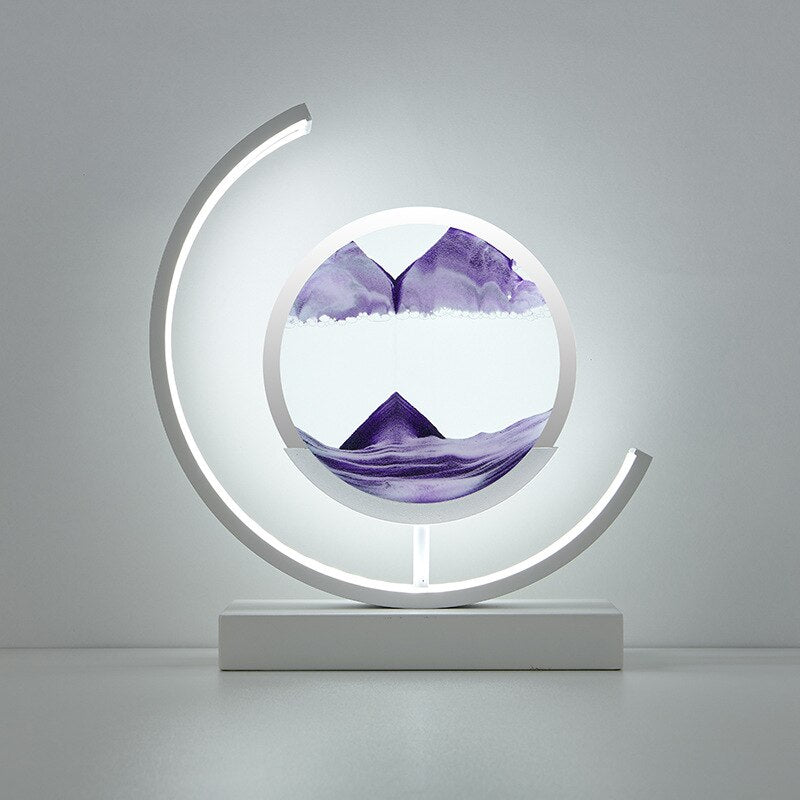 Lisslune | LED Table Lamp with Moving Sand Landscape – SandLight