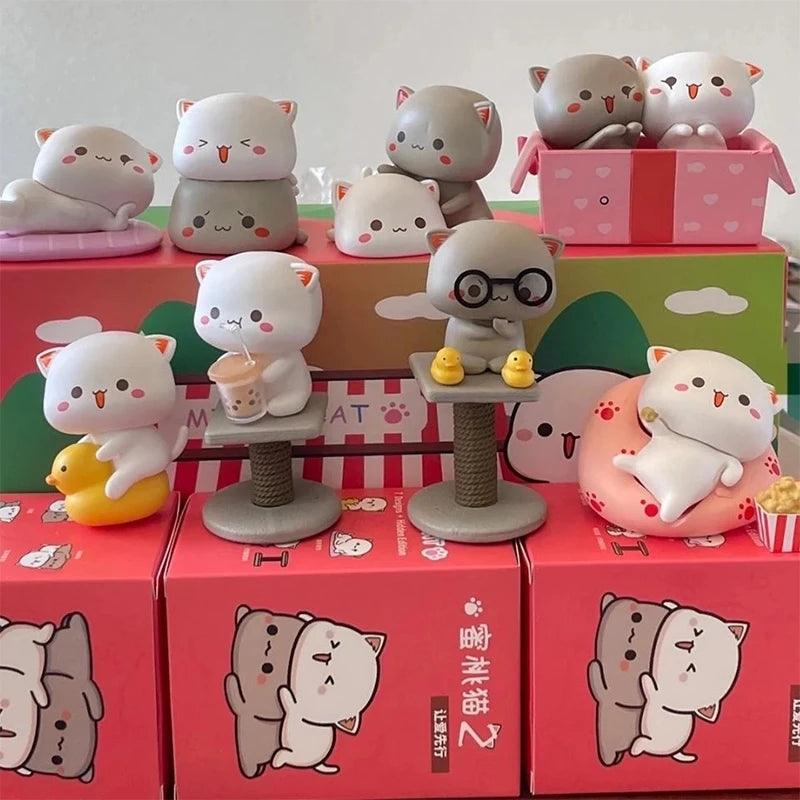 Lisslune | Mitao Enchanted Happy Cat Surprise Boxes - Charming Collectible Figurines for Playful Home Decor